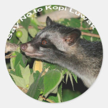 Zeg nee tegen Kopi Luwak Sticker