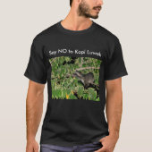 Zeg nee tegen Kopi Luwak T-shirt Black (Voorkant)