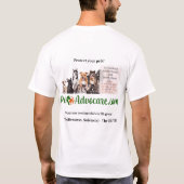 Zeg nee tegen L paw design - lt paarse T-shirt (Achterkant)