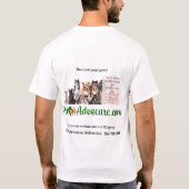 Zeg nee tegen L-poot ontwerp in rood T-shirt (Achterkant)