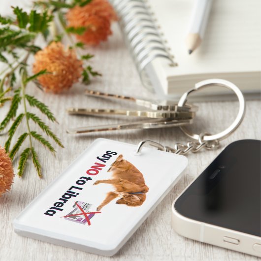 Zeg NEE tegen Librela Sleutelhanger (Voorkant Rechts)