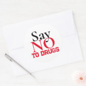 Zeg nee tegen medicijnen - Simple Sticker (Envelop)