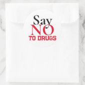 Zeg nee tegen medicijnen - Simple Sticker (Tas)