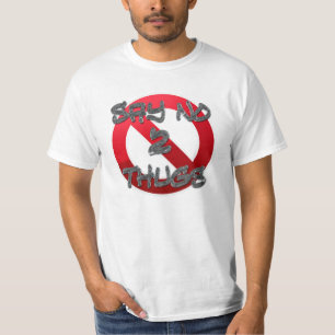 Zeg nee tegen misdadigers t-shirt