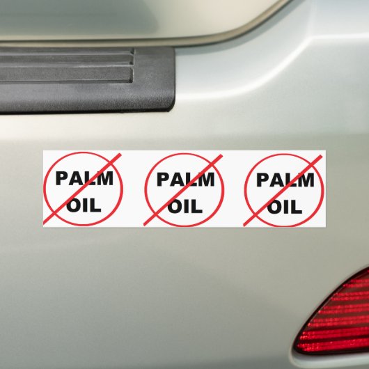 ZEG NEE TEGEN PALMOLIE BUMPERSTICKER (Op auto)