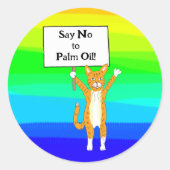 Zeg nee tegen palmolie Eco Ronde Sticker (Voorkant)