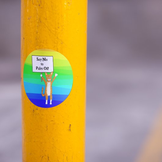 Zeg nee tegen palmolie Eco Ronde Sticker