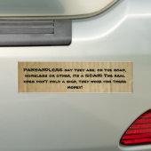 Zeg NEE tegen panhandlers Bumpersticker (Op auto)