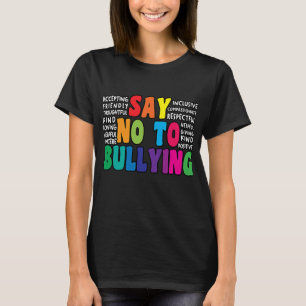 Zeg Nee Tegen Pesten Anti Pesten Beweging T-shirt