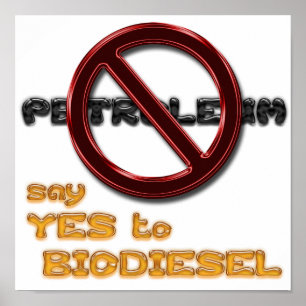 Zeg NEE tegen PETROLEUM, zeg JA tegen BIODIESEL po Poster