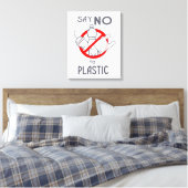 Zeg nee tegen plastic canvas afdruk (Insitu (Slaapkamer))