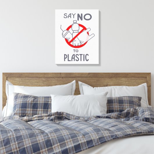 Zeg nee tegen plastic canvas afdruk (Insitu (Slaapkamer))