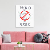 Zeg nee tegen plastic canvas afdruk (Insitu (Woonkamer))