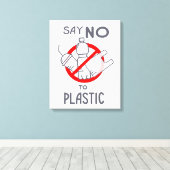 Zeg nee tegen plastic canvas afdruk (Insitu (Houten vloer))