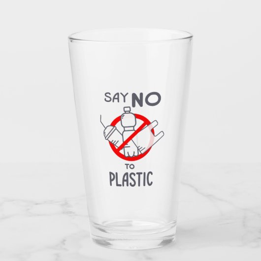 Zeg nee tegen plastic glas (Voorkant)
