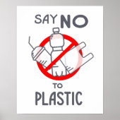 Zeg nee tegen plastic poster (Voorkant)