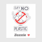 Zeg nee tegen plastic sticker (Vel)
