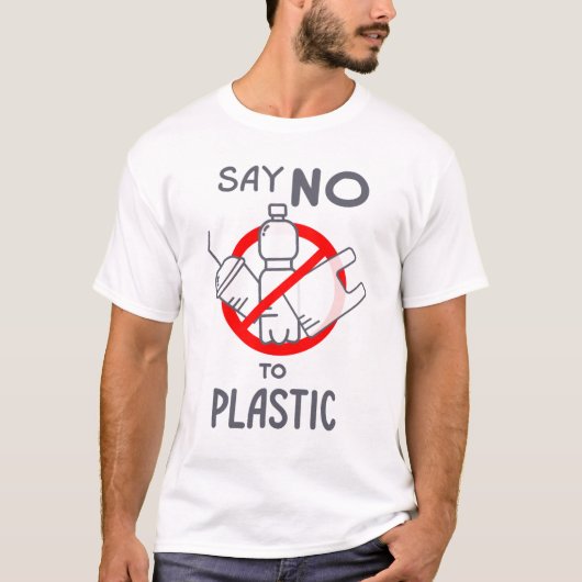 Zeg nee tegen plastic t-shirt (Voorkant)