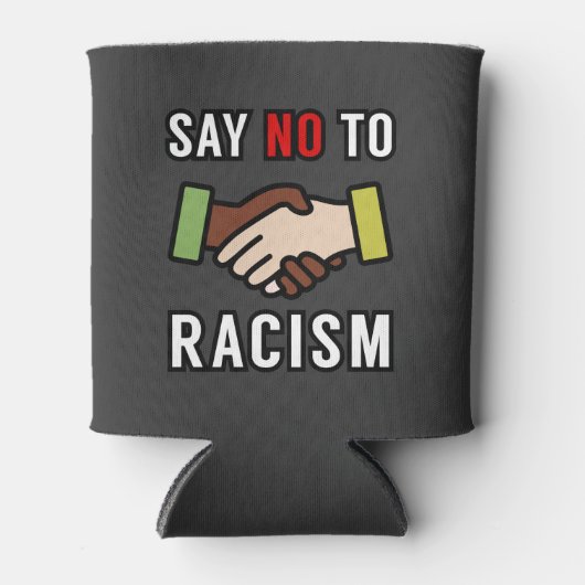 Zeg nee tegen racisme blikjeskoeler (Voorkant)