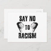 Zeg nee tegen racisme briefkaart (Voorkant / Achterkant)