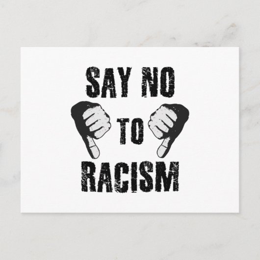 Zeg nee tegen racisme briefkaart (Voorkant)