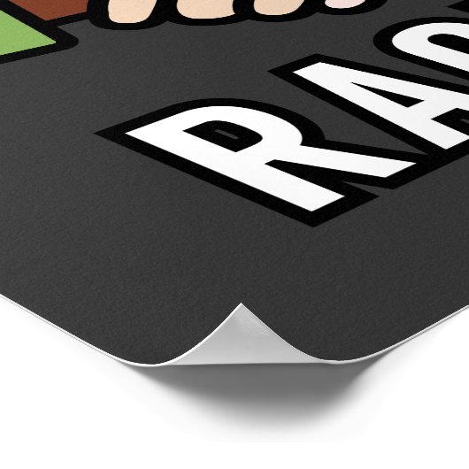 Zeg nee tegen racisme poster (Hoek)