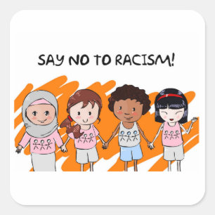 Zeg nee tegen racisme Stickers