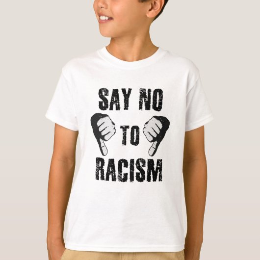 Zeg nee tegen racisme t-shirt (Voorkant)