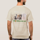 Zeg nee tegen S paw design in donker paarse T-shirt (Achterkant)