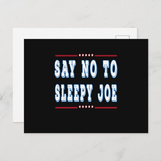 Zeg nee tegen slapende joe briefkaart (Voorkant / Achterkant)
