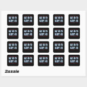 Zeg nee tegen slapende joe vierkante sticker (Vel)