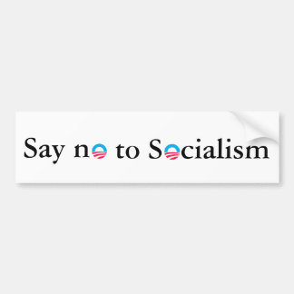 Zeg nee tegen socialisme bumpersticker