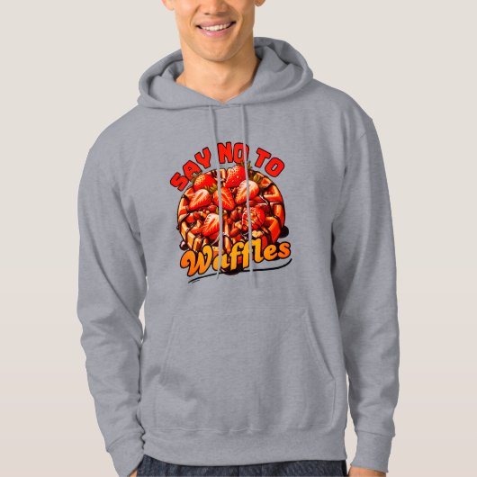 Zeg nee tegen wafels hoodie (Voorkant)