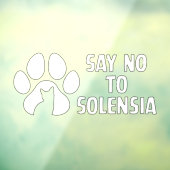 Zeg nee tegen wit raamsticker (Vel 3)