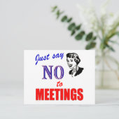 Zeg Neen tegen het Bureau van de Vergaderingen Hum Briefkaart (Staand voorkant)