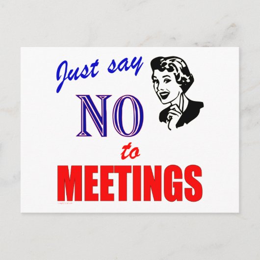 Zeg Neen tegen het Bureau van de Vergaderingen Hum Briefkaart (Voorkant)