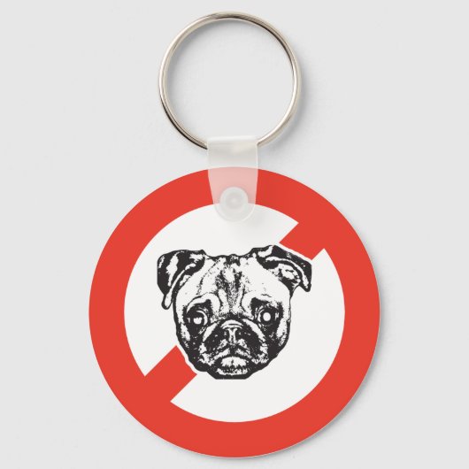 Zeg Neen tegen Pugs Sleutelhanger (Voorkant)