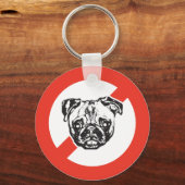 Zeg Neen tegen Pugs Sleutelhanger (Voorkant)