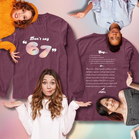 Zeg niet 6-7 Grappige Nederlandse Tri-Blend Shirt