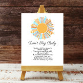 Zeg niet baby Boho Sun Retro Hier komt de zon Poster