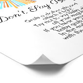 Zeg niet baby Boho Sun Retro Hier komt de zon Poster (Hoek)