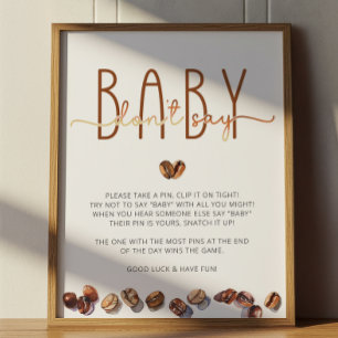 Zeg niet Baby Coffee Baby shower spel