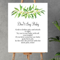 Zeg niet baby game olijftak salie groen