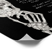 Zeg niet Baby Gothic Floral Skull Baby shower Poster (Hoek)