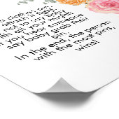 Zeg niet baby herfst pompoen bordeaux roze bloemig poster (Hoek)