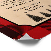 Zeg niet Baby luidere pin Lumberjack Sign Poster (Hoek)