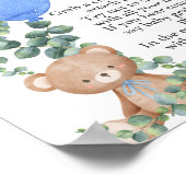 Zeg niet baby Oh Boy Beer Blue Balloon Eucalyptus Poster (Hoek)