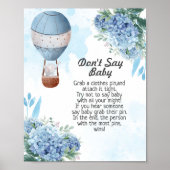 Zeg niet baby Olifant Hete Luchtballon Hydrangea Poster (Voorkant)