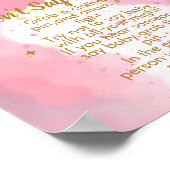 Zeg niet baby Twinkle Twinkle Little Star Pink Poster (Hoek)