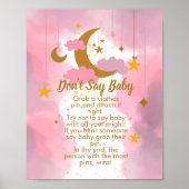Zeg niet baby Twinkle Twinkle Little Star Pink Poster (Voorkant)